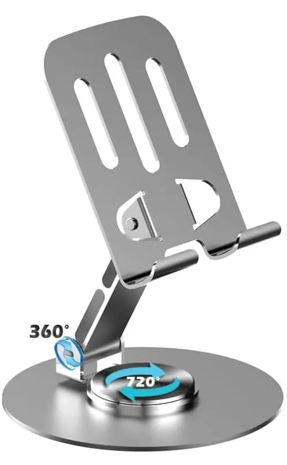 720° Rotating Metal Swivel Stand for Mobile & Tablet - Image 4