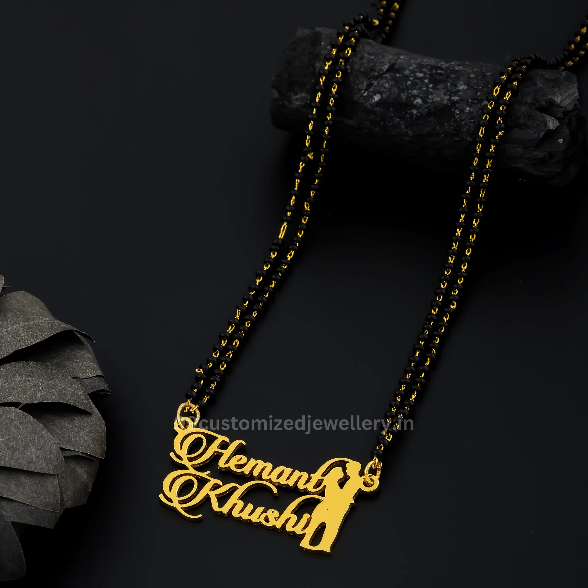 Personalized Couple Name Necklace – Custom Gold Name Pendant for Couples - Image 2