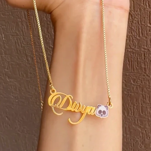 Cute Panda Name Necklace - Image 3