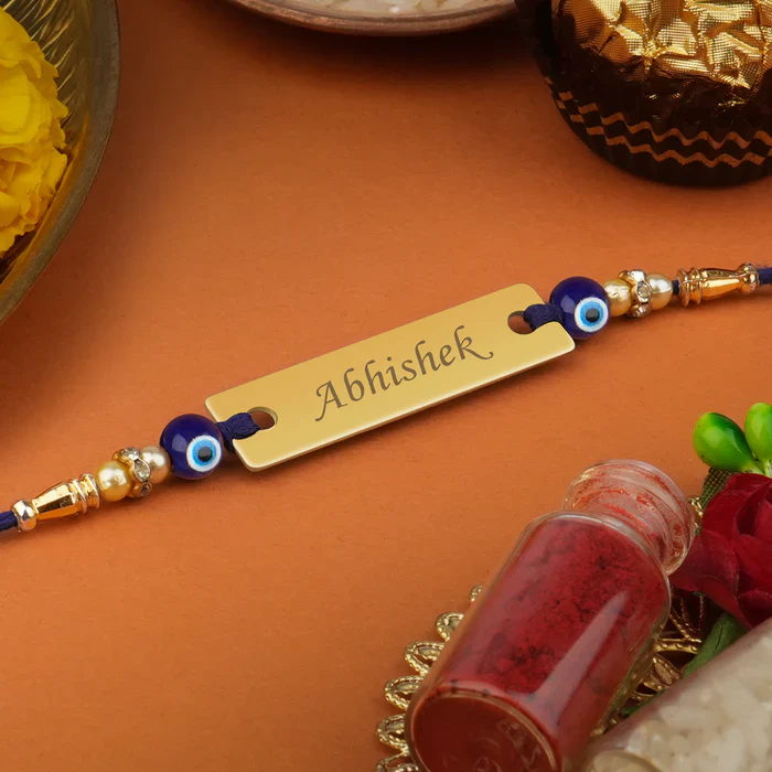 Personalized Evil Eye Name Rakhi – Protection & Good Luck Rakhi - Image 2