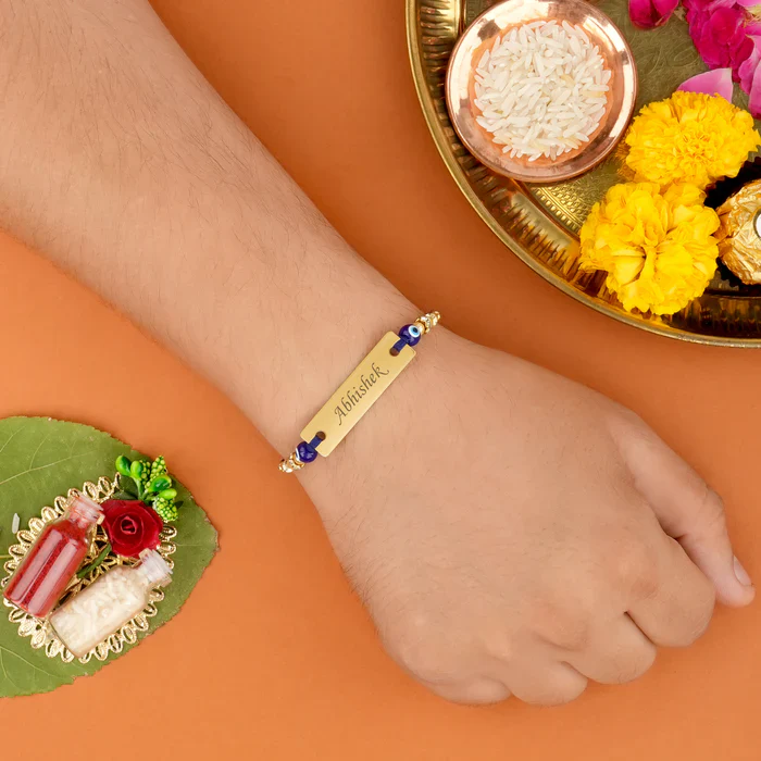 Personalized Evil Eye Name Rakhi – Protection & Good Luck Rakhi - Image 3