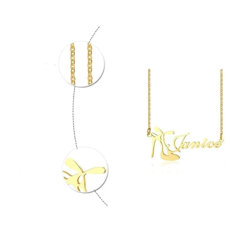 Personalized Heels Name Necklaces - Image 3