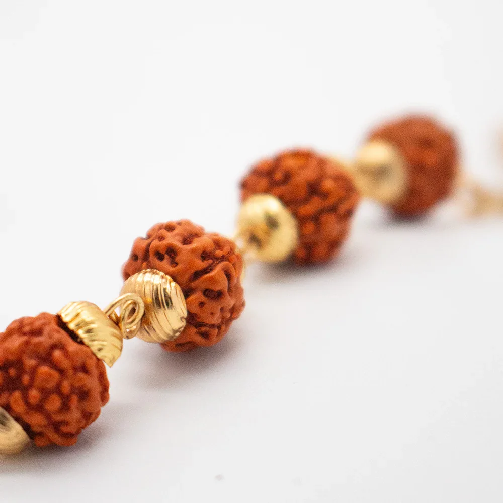 Personalized Rudraksh Name Rakhi with Morpankh Design – Handcrafted Raksha Bandhan Gift - Image 4