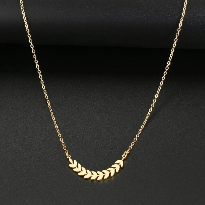 Round Leaf Readymade Necklace - Image 2