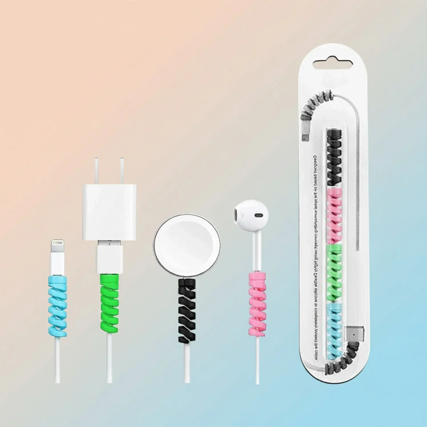 Spiral Charger Spring Cable Protector Data Cable Saver (Pack of 4) - Image 13