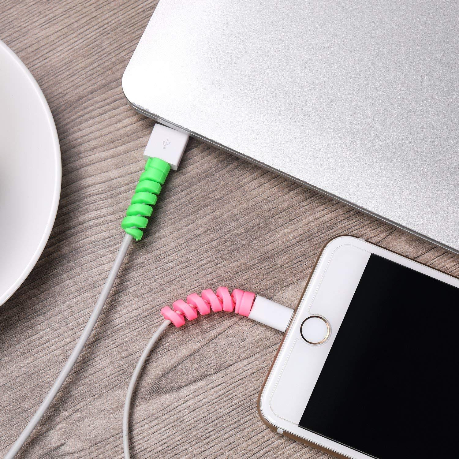 Spiral Charger Spring Cable Protector Data Cable Saver (Pack of 4) - Image 14