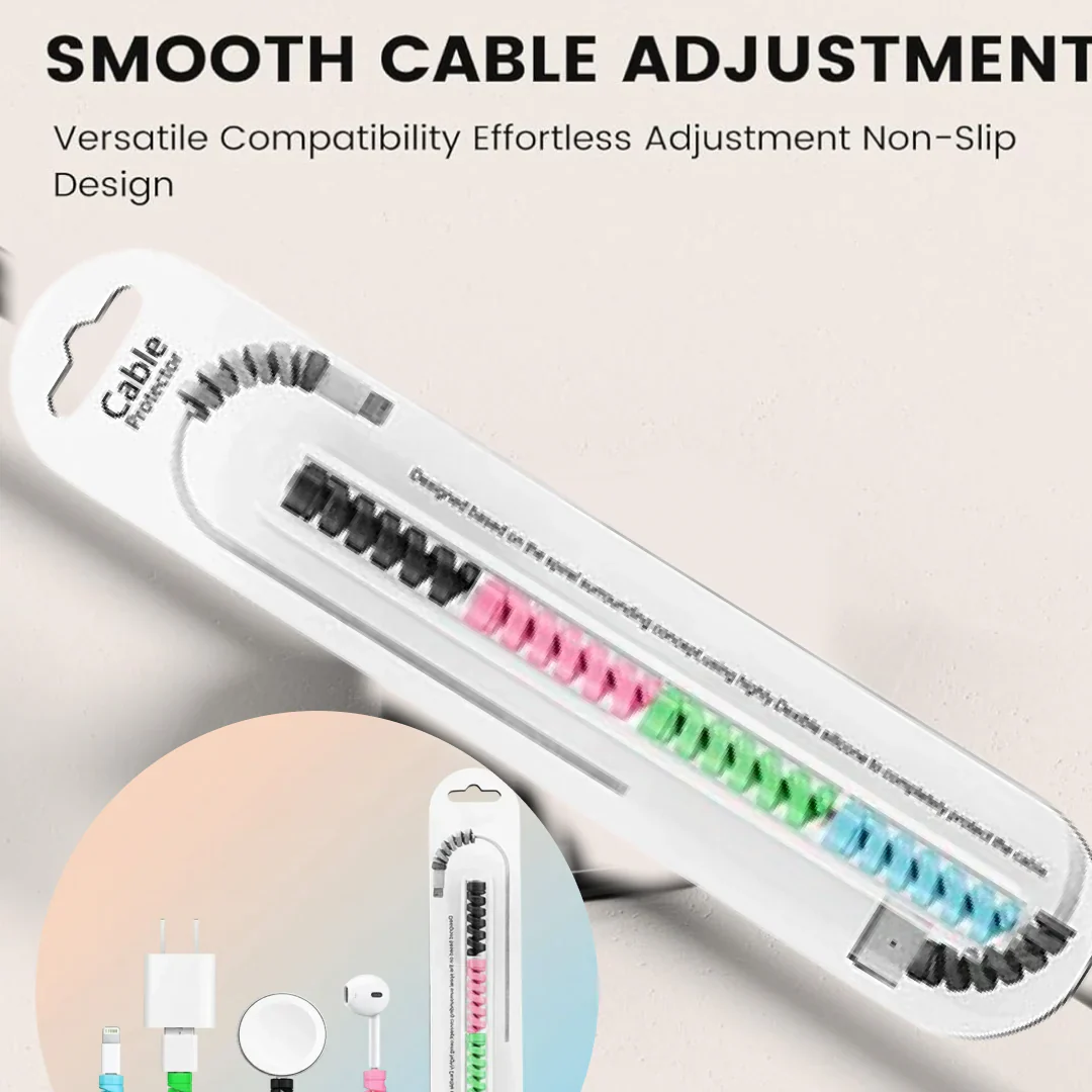 Spiral Charger Spring Cable Protector Data Cable Saver (Pack of 4) - Image 9