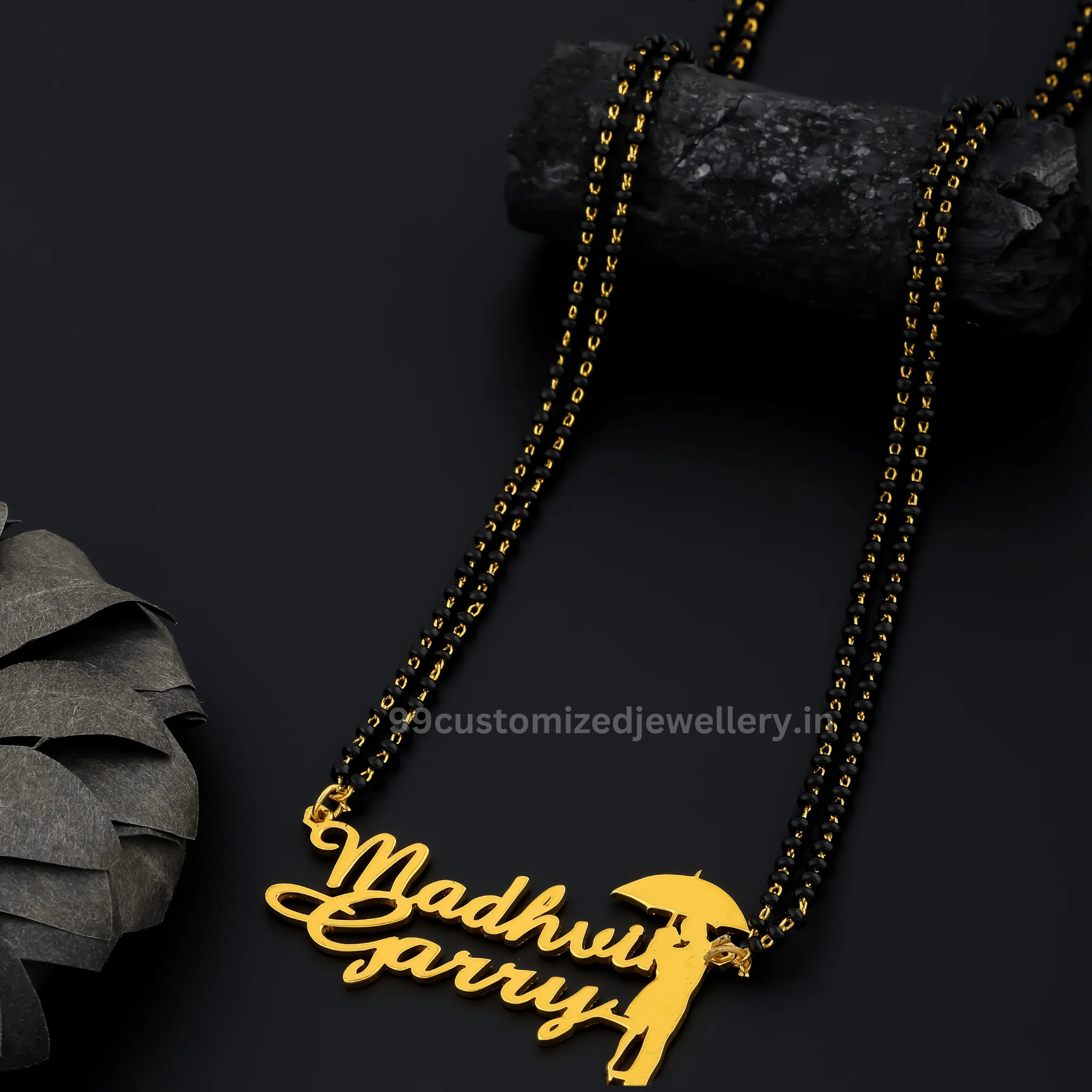 Umbrella Couple Name Necklace - Image 2