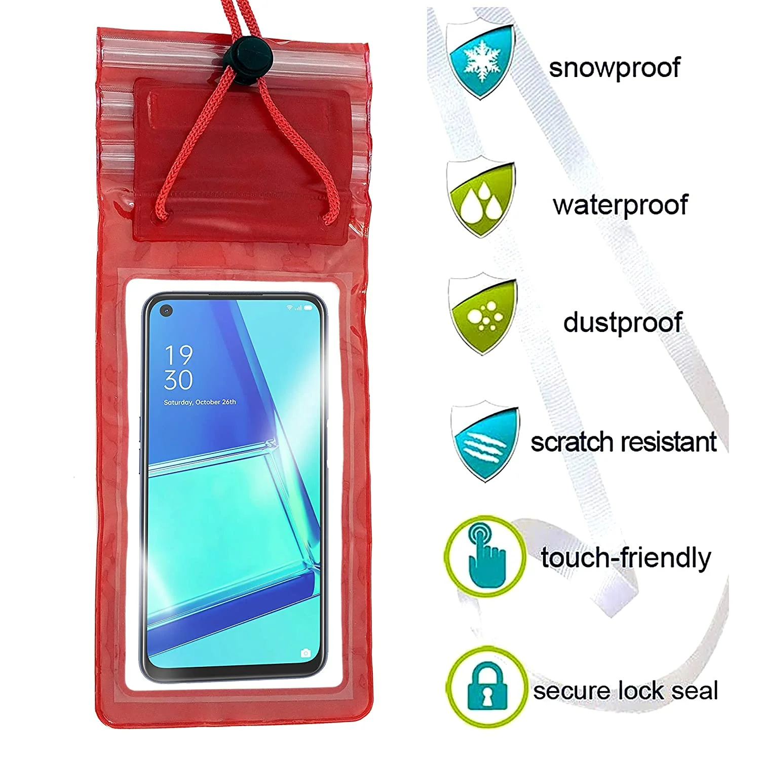 Waterproof Mobile Pouch with Triple Zipper Seal – Universal Fit (Random Color) - Image 4