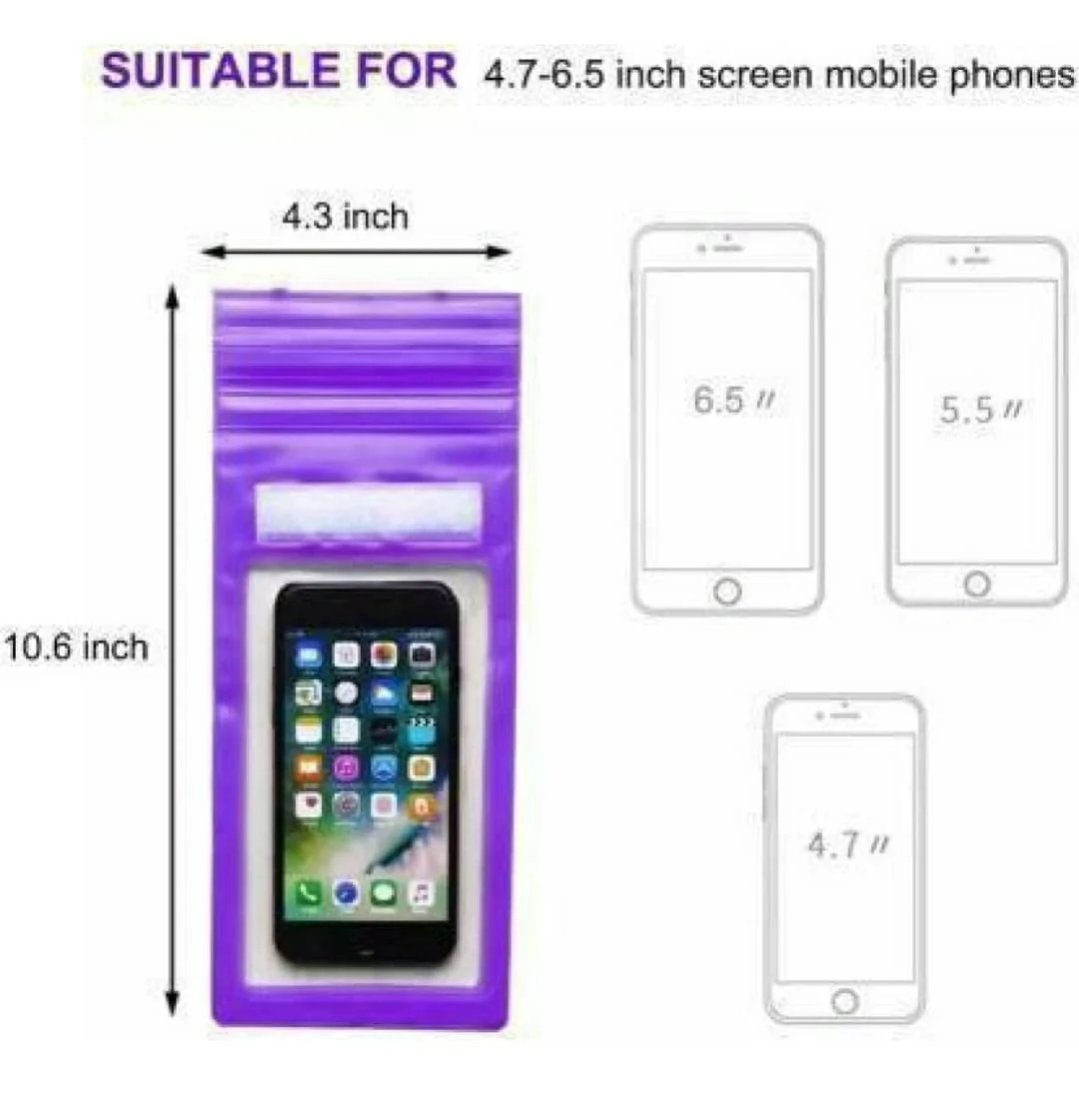 Waterproof Mobile Pouch with Triple Zipper Seal – Universal Fit (Random Color) - Image 7